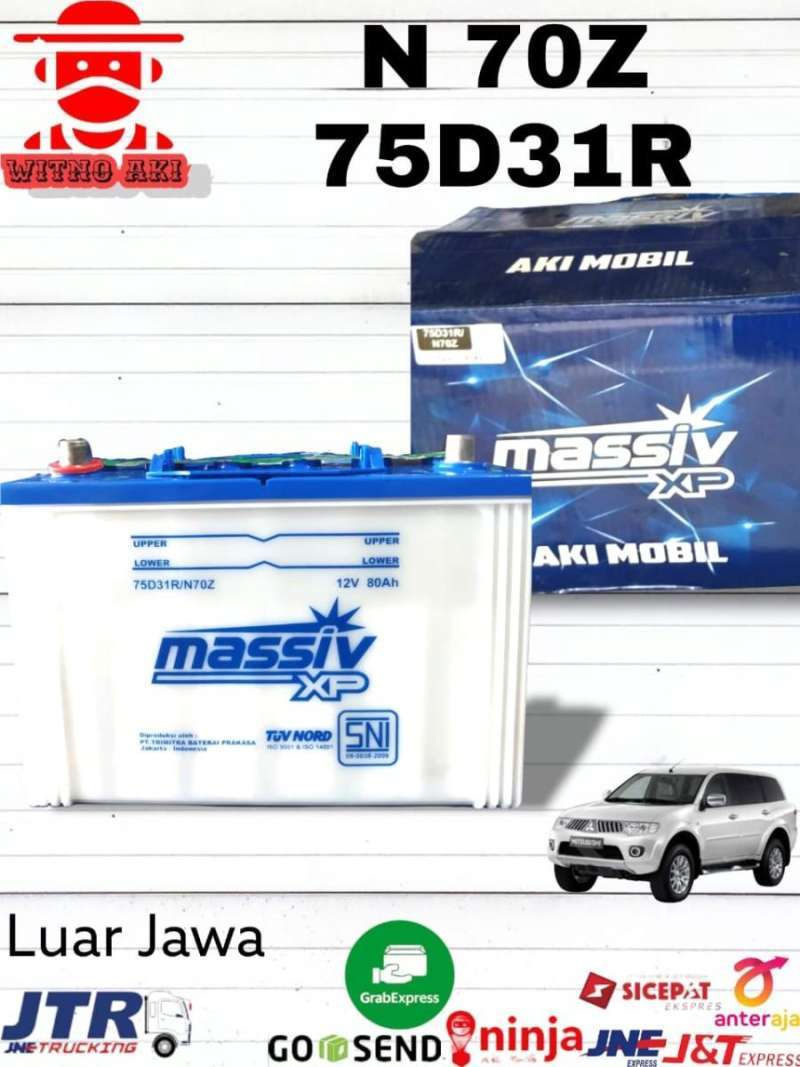 Jual Aki mobil basah mitsubishi Pajero, kuda diesel,L300 diesel N70z