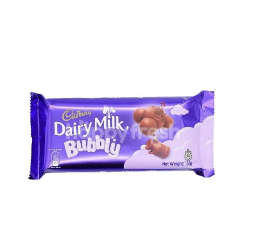 Jual Cadbury Dairy Milk Bubbly Milk Chocolate 120g di Seller BisQuitto