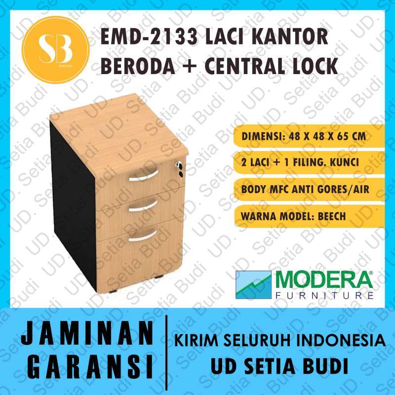 Jual Laci Kantor Pedestal Beroda + Central Lock Modera EMD 2133 EClass