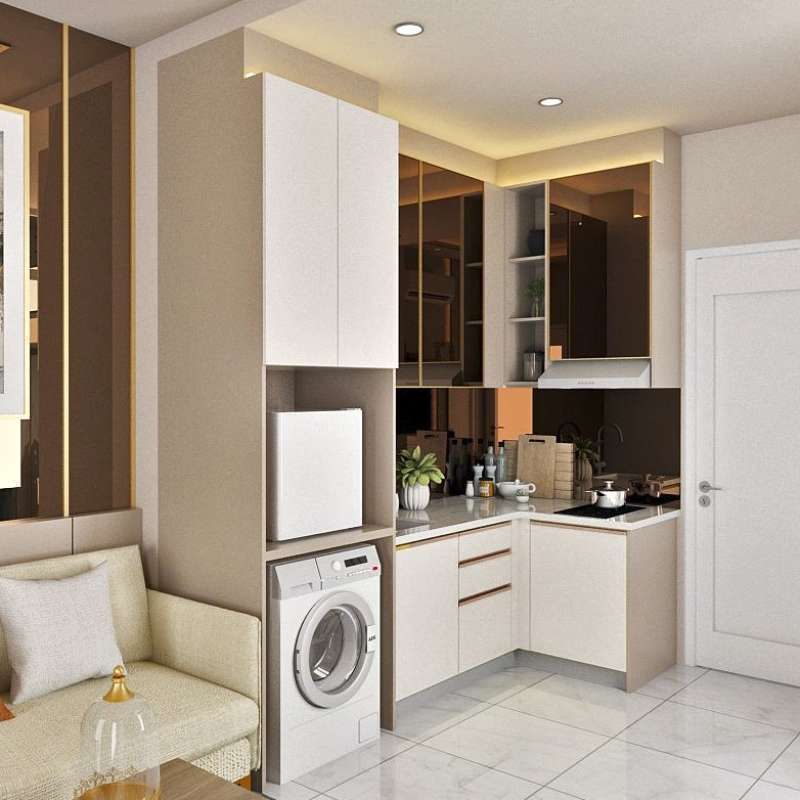 Jual Sky Kitchen Set With Quadra Gold Stone Top Table Di Seller