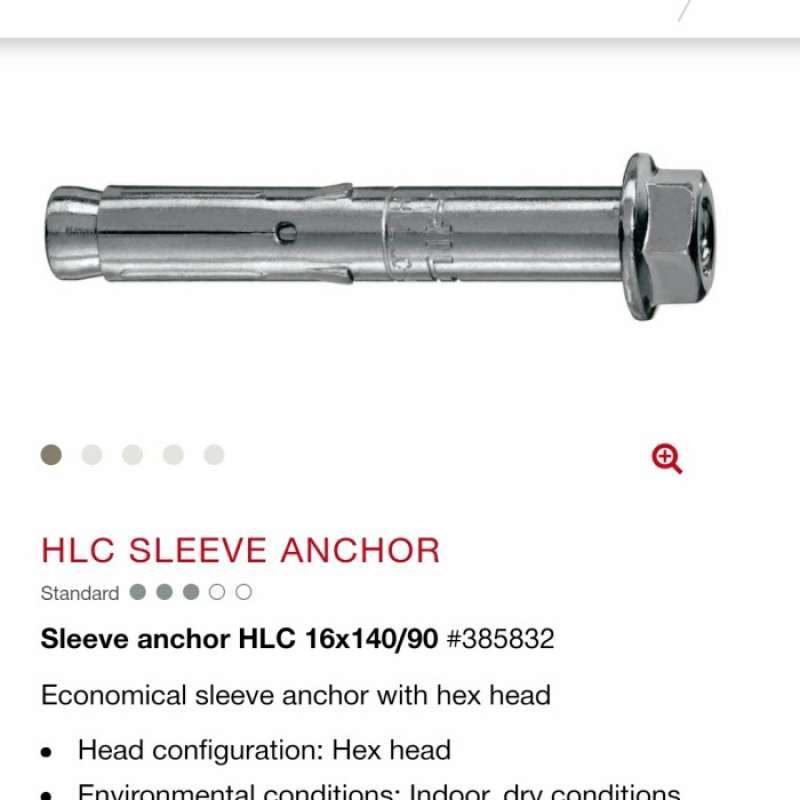 Promo Hilti Hlc M16 X 140Mm Sleeve Anchor / Dynabolt Slongsong Diskon