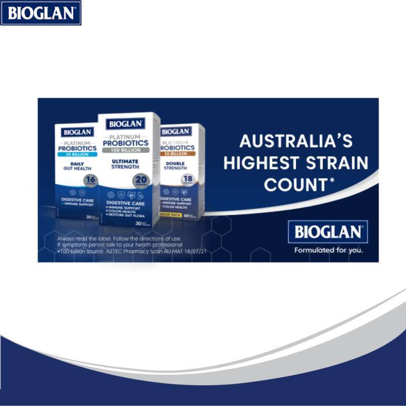 Bioglan Platinum Probiotic 50 Billion 60 Capsules Exclusive Size main image 1
