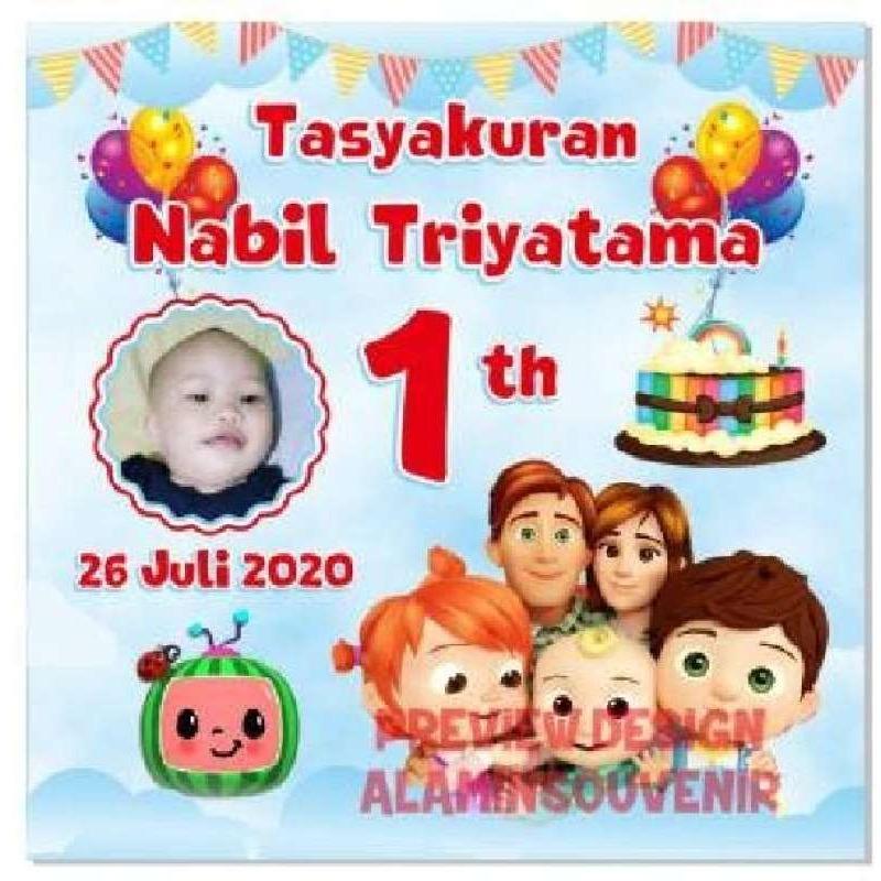 Jual Banner Backdrop Ulang Tahun Anak Ukuran 1x2 di Seller