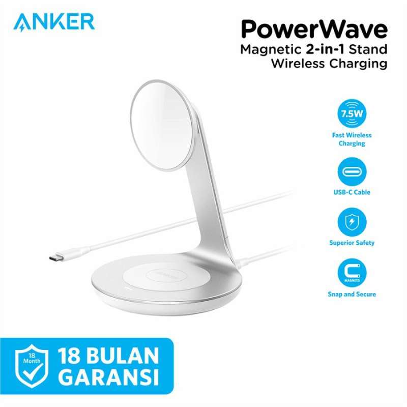 Jual Wireless Charger Anker PowerWave 2in1 Stand A2561 di