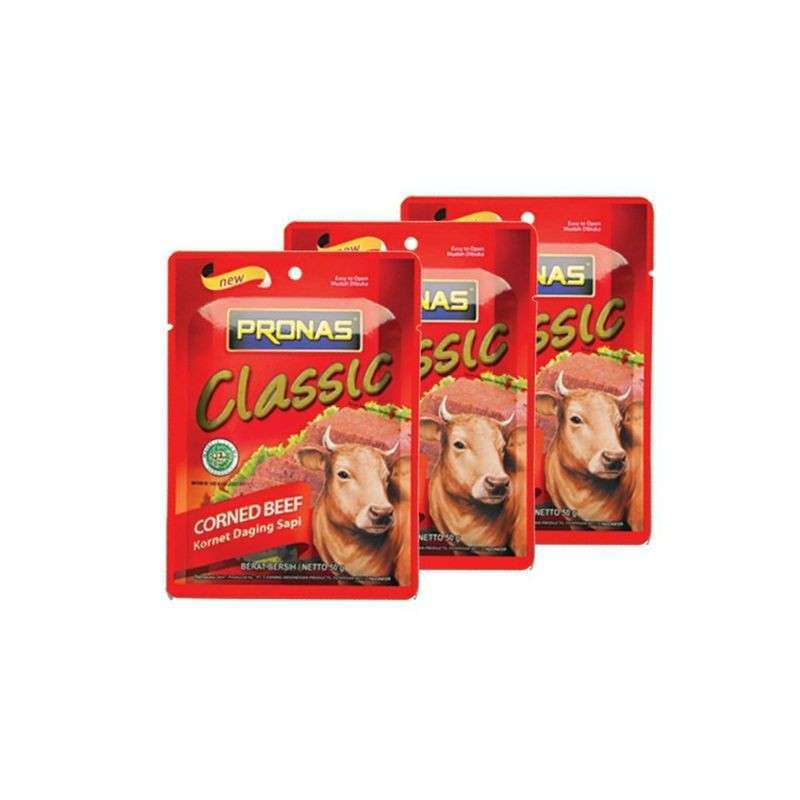 Jual Corned Beef Sachet 50 Gr - Pronas Di Seller Istana Frozen Mart ...