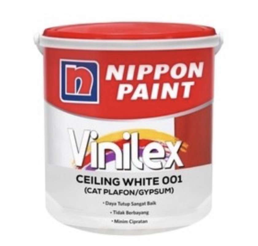 Promo Nippon Paint Vinilex Ceiling Cat Plafon [25kg] White White White Diskon 23 di Seller