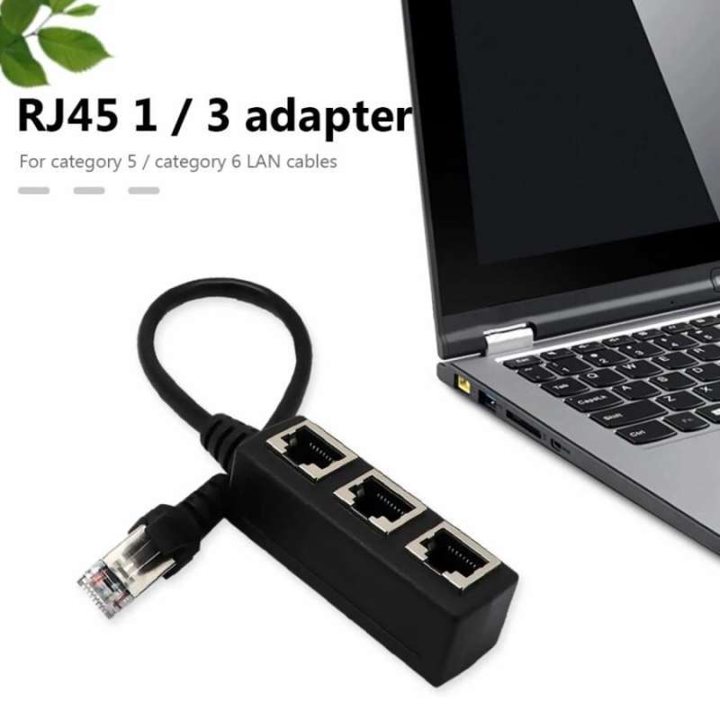 Jual Ethernet RJ45 Splitter 1 Male to 3 Female Port Lan Cable di Seller ...