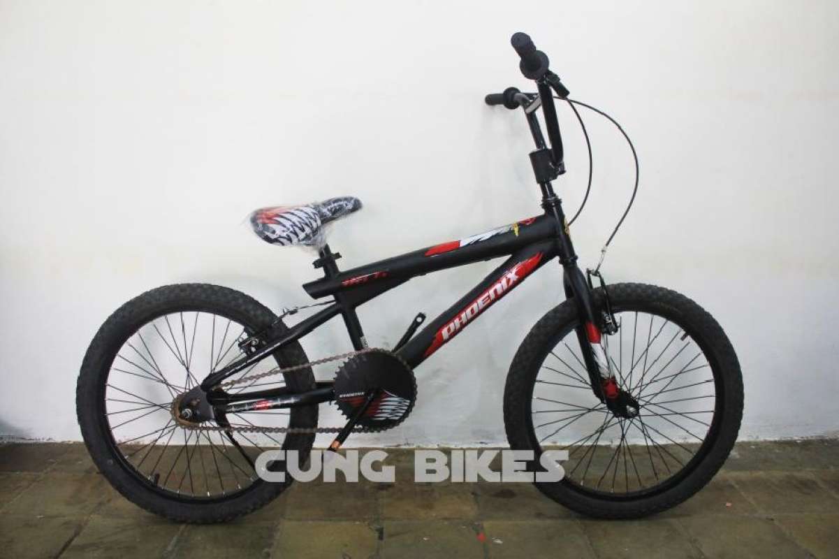 Jual Sepeda BMX Phoenix Type 710 untuk anakanak Ukuran 20 warna hitam