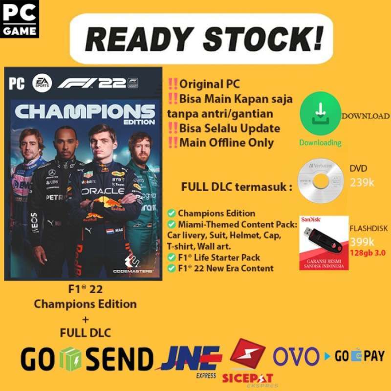 Jual OEM F1 22 / F1 2022 Champions Edition PC ORIGINAL di Seller