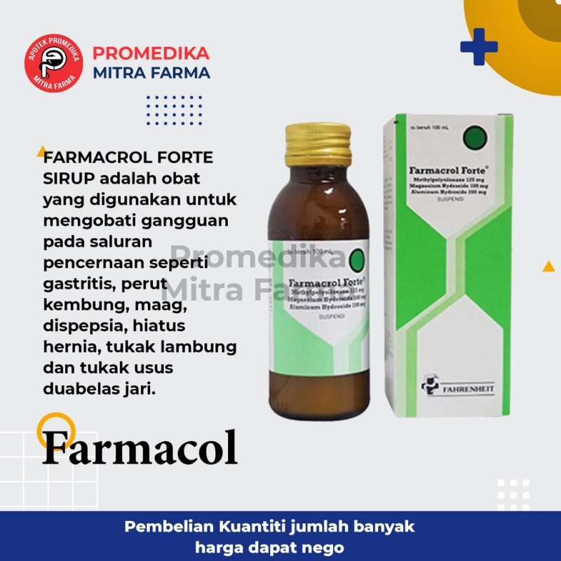 Jual Farmacrol Forte Syrup Botol / Obat Maag / Obat Gangguan Saluran