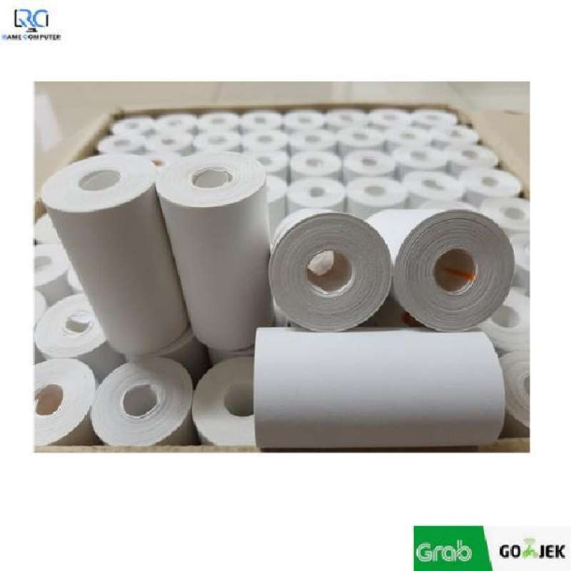 Jual Thermal Paper Roll (kertas Thermal) Ukuran 58 X 30 Di Seller Rame