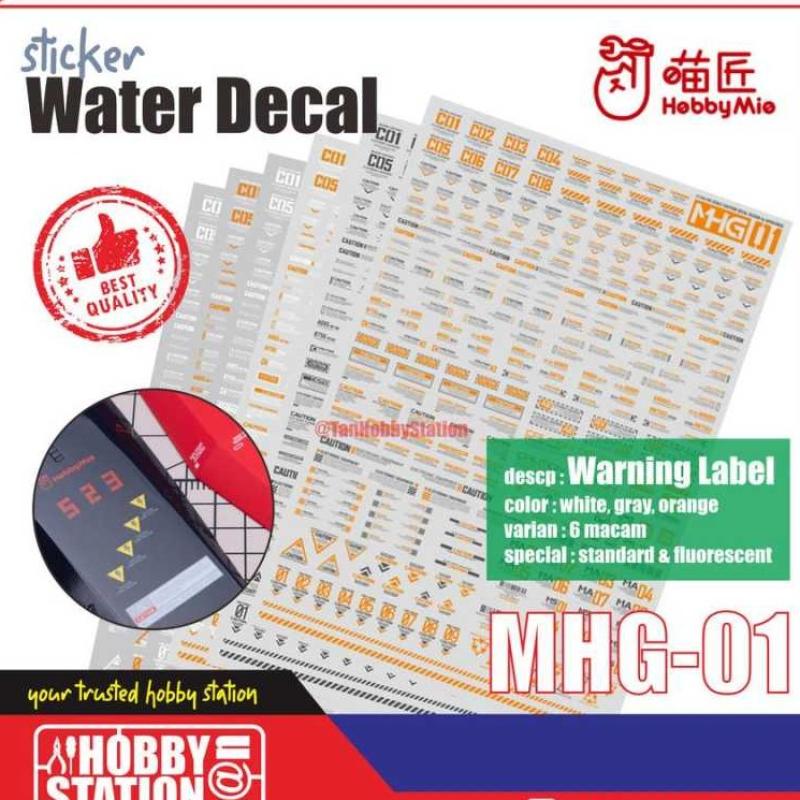 Jual Hobby Mio Water Decal MHG01 Sticker Slide Gundam Model Kit