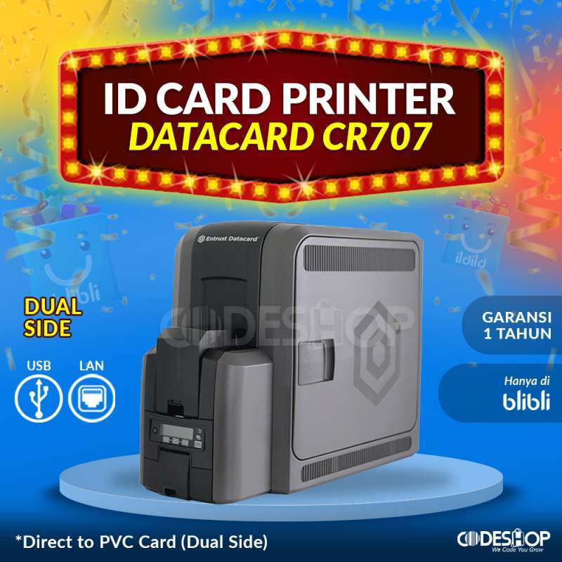 Jual Id Card Printer Entrust Datacard Cr707 Cetak Kartu Pvc Dua Sisi Cr