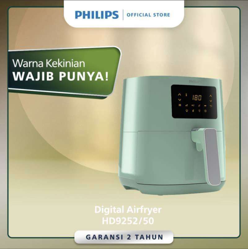 Jual PHILIPS HD9252/50 Air Fryer Spectre Compact Digital Green [4.1 L
