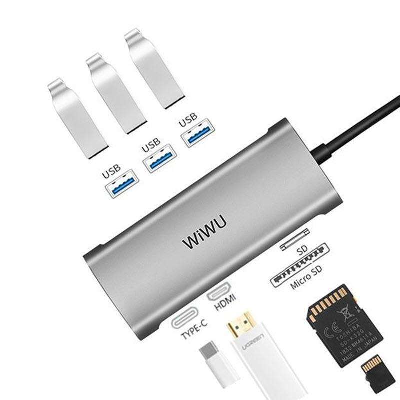 Promo Wiwu Alpha 7-in-1 Multiport USB Type-c Hub Laptop Adapter A731hp ...