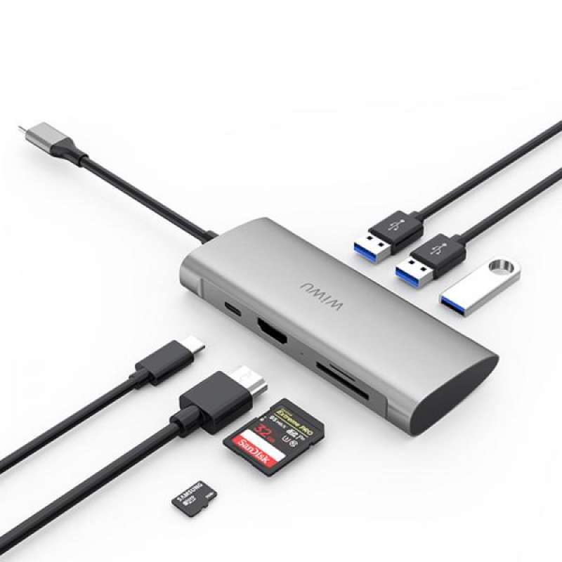 Promo Wiwu Alpha 7-in-1 Multiport USB Type-c Hub Laptop Adapter A731hp ...
