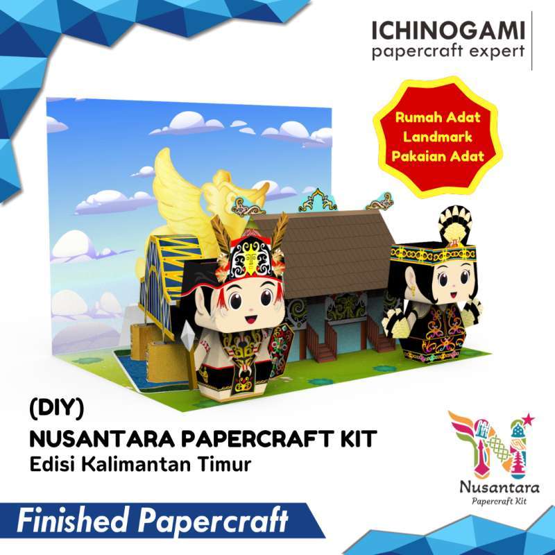 Jual Papercraft (DIY) Nusantara Papercraft Kit 4 Set Kalimantan Timur