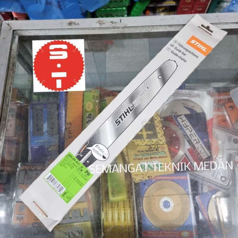 Promo 16 SPAREPART GUIDE BAR CHAINSAW GERGAJI BAJA 16 INCH STIHL MS180 ...