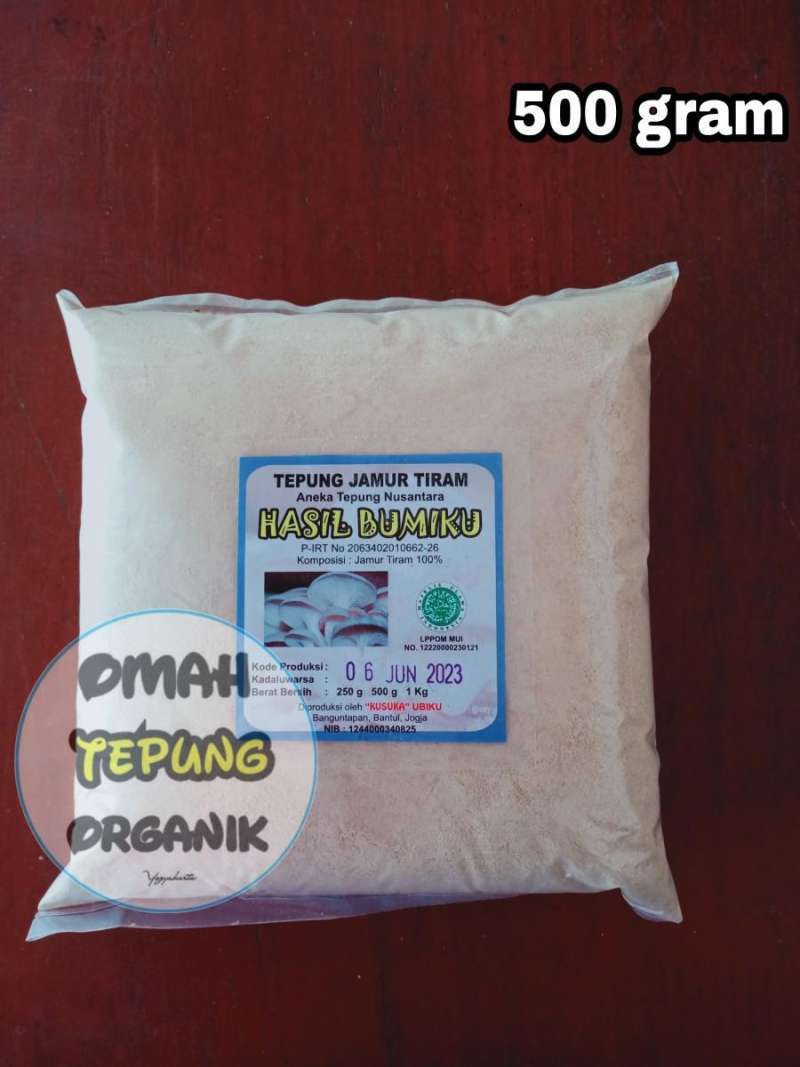 Jual Tepung Jamur Tiram Organik / Osyster Mushroom Flour Organic 500