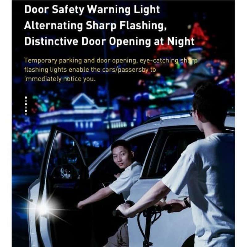 Jual BASEUS CAR DOOR OPEN WARNING LED LIGHT LAMPU PINTU MOBIL 2PCS