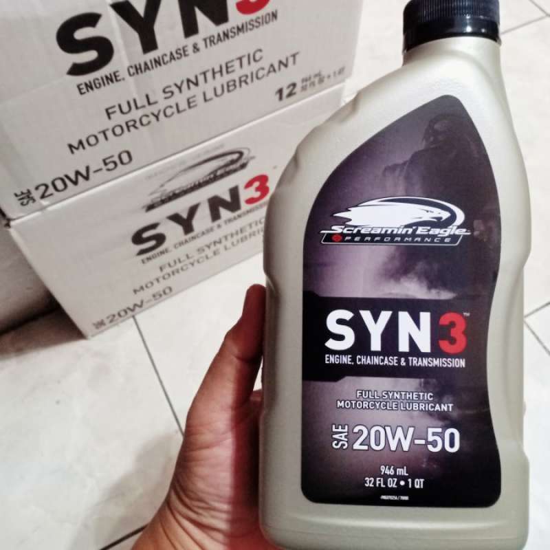 Promo Oli Harley Davidson Screamin Eagle Syn 3 Full Synthetic Sae 20w