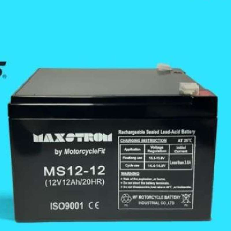 Promo Aki Vrla Sepeda Listrik Selis Earth Gold 12v 12ah Maxstrom Murah