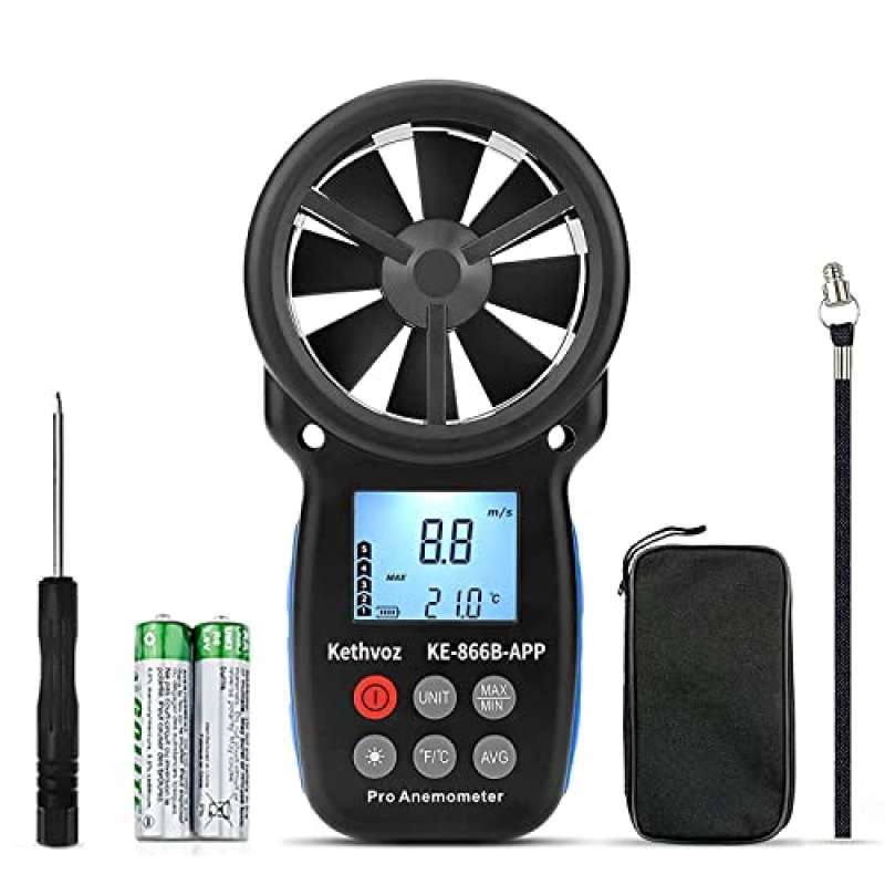 Promo Digital Anemometer Wind Speed Meter, Kethvoz Anemómetro Handheld