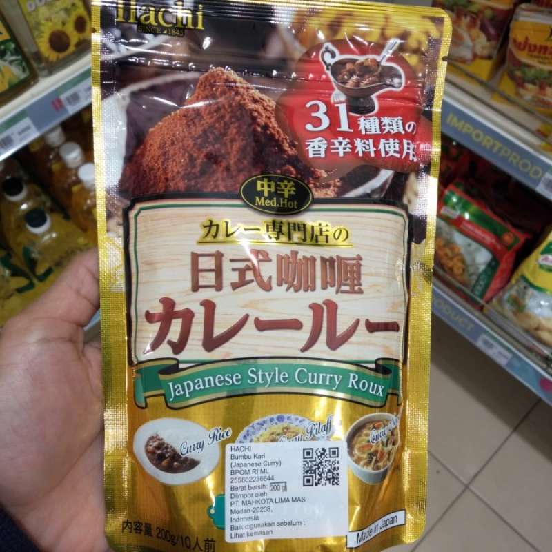 Jual Hachi Japanese Style Curry Roux Powder Medium Hot 31 Spices 200