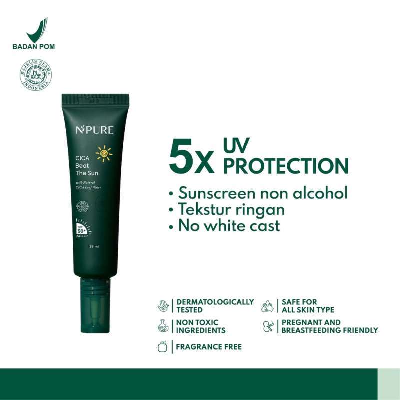Promo NPURE Cica Beat The Sun SPF 50 PA++++ Sun Protection Sunscreen