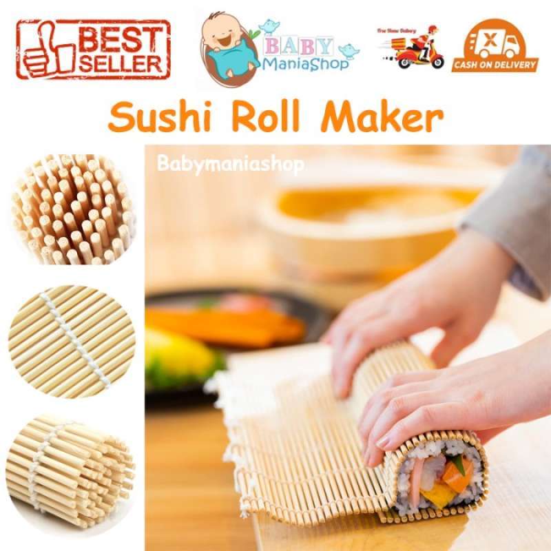 Jual Sushi Roll Maker Alat Pembuat Sushi Bambu Bamboo Mat Roller Kimbab