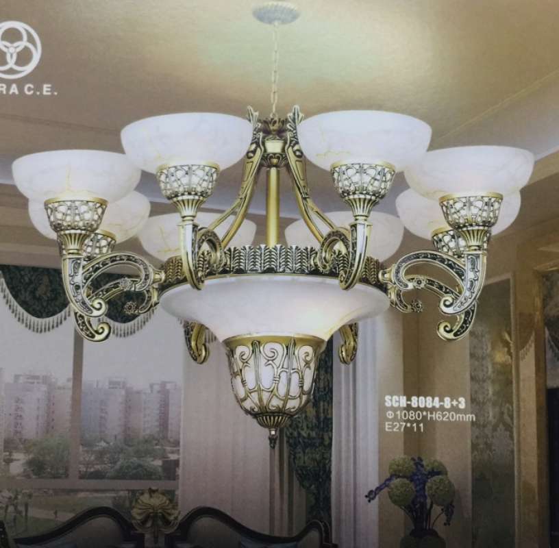 Promo Lampu Gantung Hias Klasik Dekorasi 11 Lp Ruangan Keluarga/Tamu