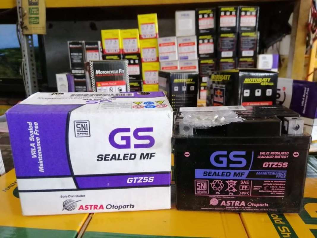 Jual Aki Motor GS ASTRA MF GTZ5S Honda Supra X 125, FI Helm Original di