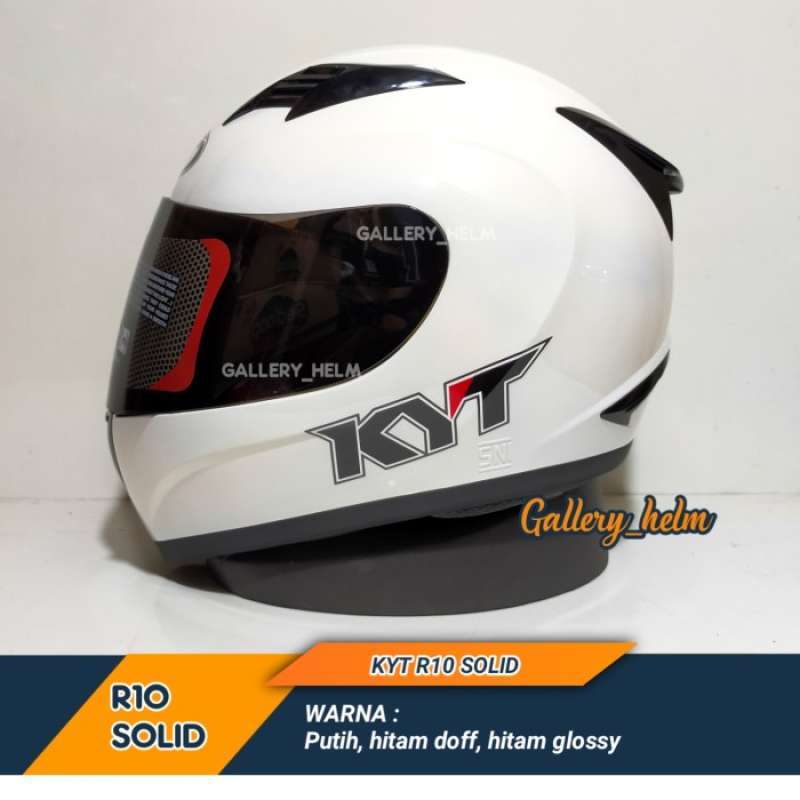 Promo Helm Kyt R10 Putih Solid Helm Kyt Full Face Diskon 13 di