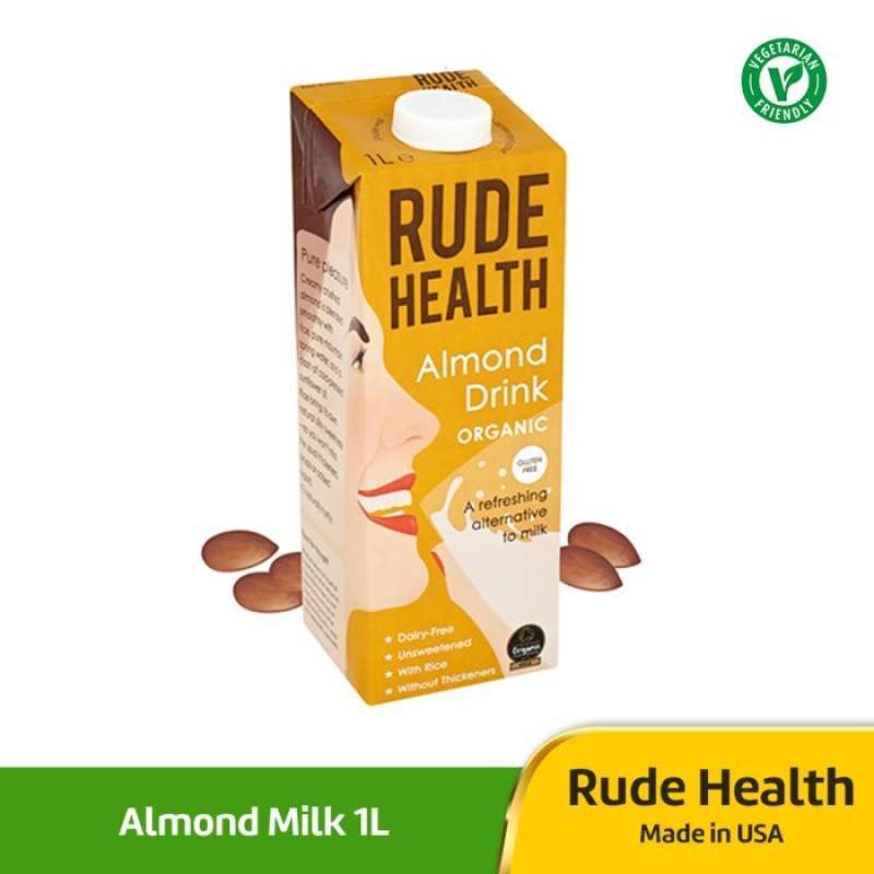 Promo Rude Health Organic Almond Drink 1L / Vegan Milk / Susu Almond