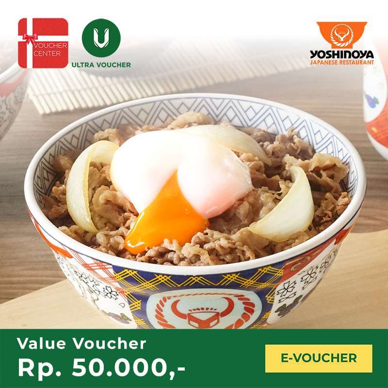 Promo Voucher Digital Yoshinoya Rp. 50.000 - Voucher Value Diskon 12% ...