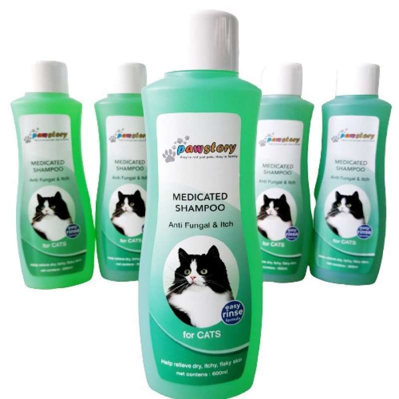 Jual Pawstory Cat Medicated Anti Fungal & Itch Shampoo 600 ml di