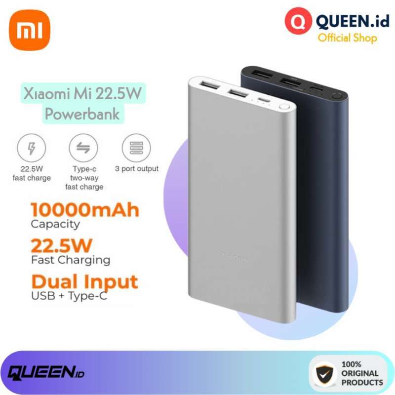 Jual Xiaomi Mi Power Bank 3 10000mAh 22.5W PD QC 3 PORT USB TYPE C Fast