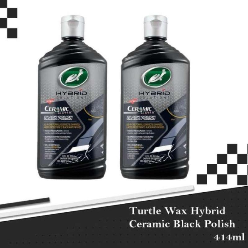 Promo Turtle Wax Hybrid Solutions Ceramic Acrylic Black Polish 414Ml