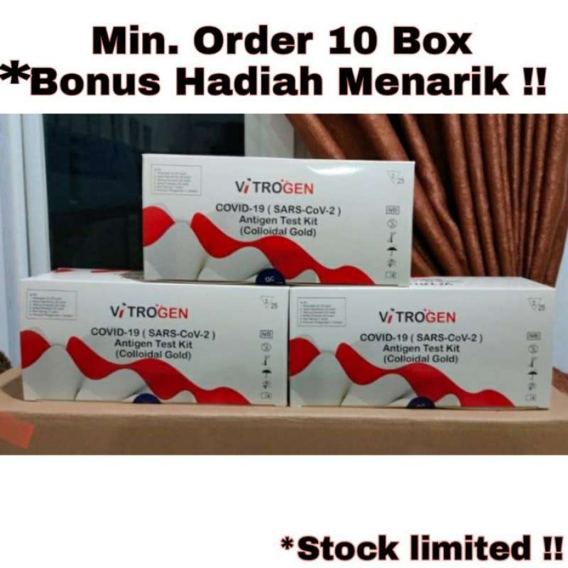 Jual JAMIN ORI !! ANTIGEN VITROGEN RESMI MURAH (NASAL NASO) di Seller