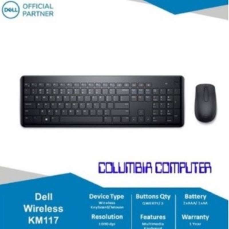 Jual DELL wireless keyboard mouse KM117 di Seller Columbia Solusi