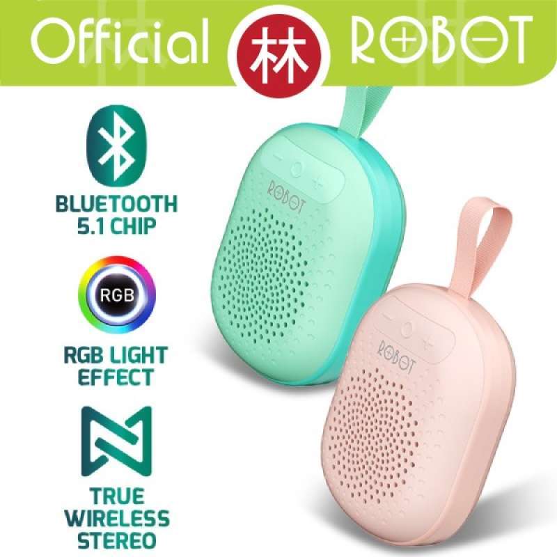 Promo Robot RB20 TWS Bluetooth Speaker 5.1 Mini Portable With RGB ...
