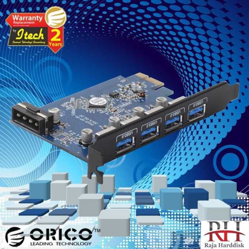 Jual ORICO PVU34P Super Speed 4 Ports USB 3.0 PCIE Express Card di