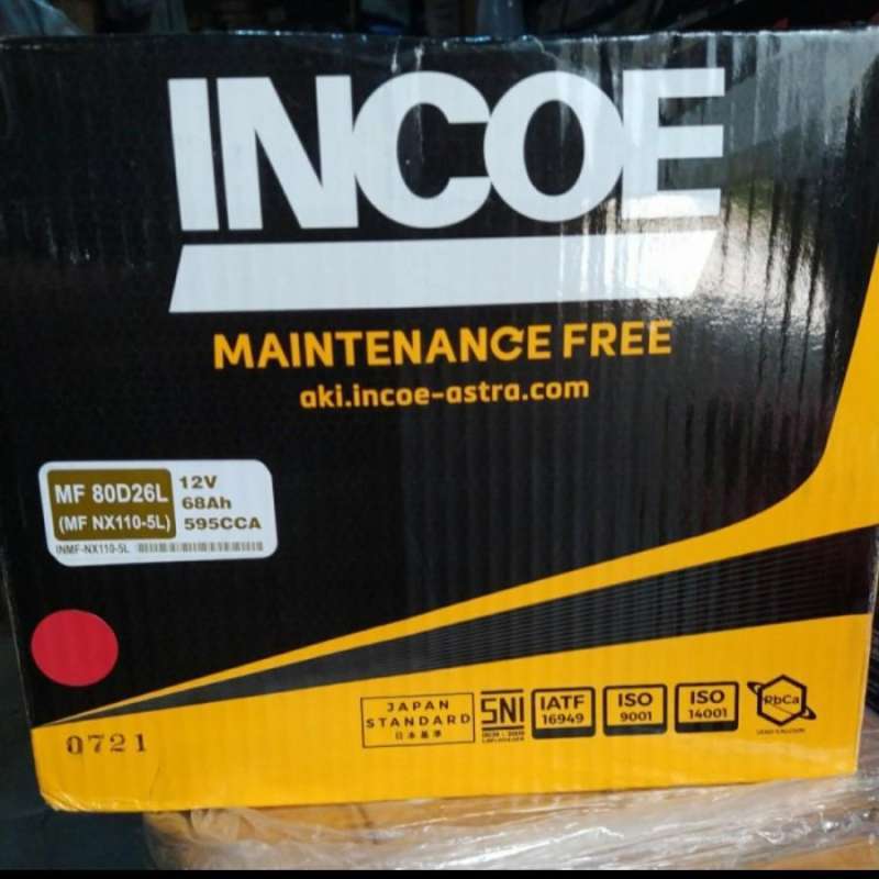 Promo Aki Innova Diesel Lama/ Incoe 80D26L MF/ Aki Pajero/ Aki Fortuner