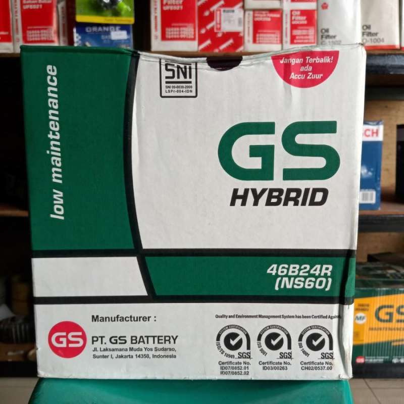 Promo Aki mobil/ Genset/ GS Hybrid NS60 / 46B24R/Astra Otoparts/ GS NS