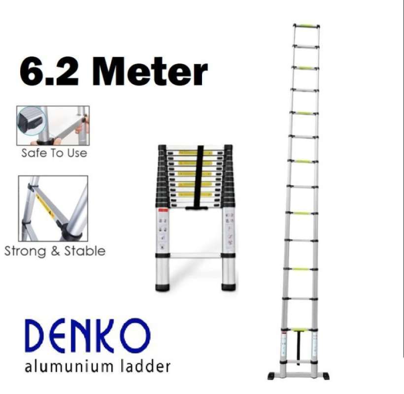 Promo DENKO Tangga Teleskopik 6 Meter Single Telescopic Ladder 6 2 M promo-denko-tangga-teleskopik-6-meter-single-telescopic-ladder-6-2-m
