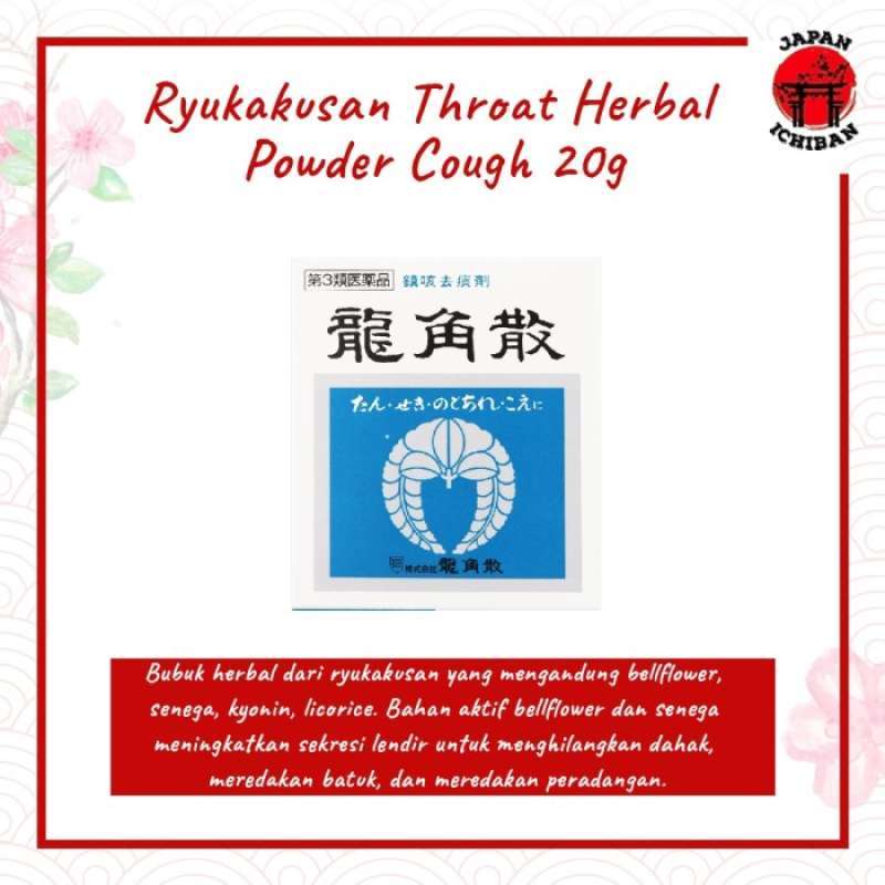 Promo Ryukakusan Throat Herbal Powder Cough 20g Obat Batuk Original