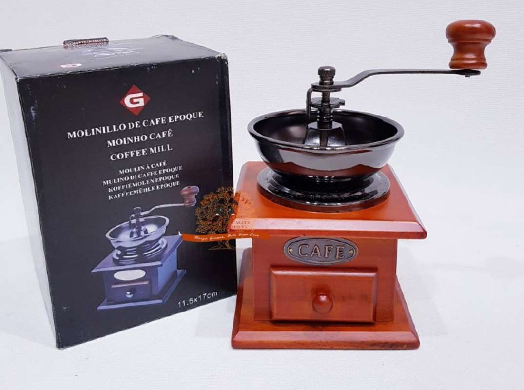 Jual Coffee Grinder Wood ( kayu ) Manual / Alat Penggiling Kopi Kayu