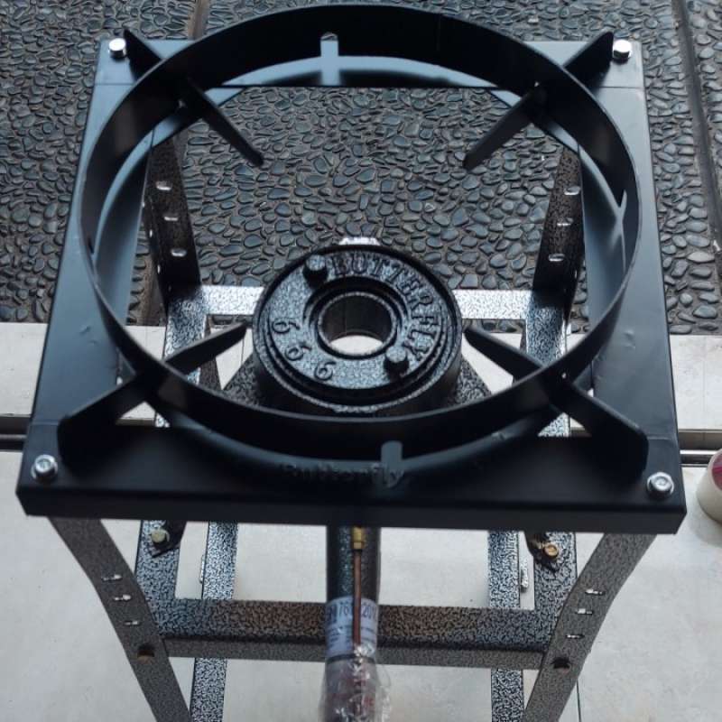 Promo kompor restoran high pressure manual + rangka butterfly 70cm ...