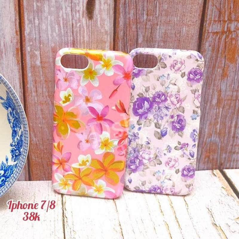 Jual CASE SOFT BAHAN SILICON BERMOTIF GAMBAR BUNGA FOR IPHONE 7/8 di