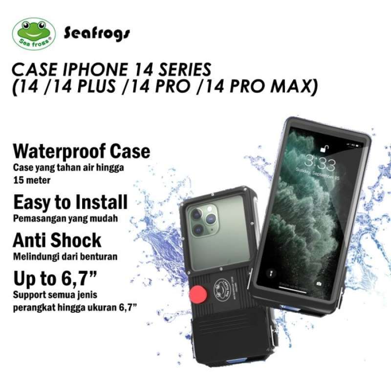 Jual Diving Case Casing iPhone 14 Pro max Plus Seafrogs Waterproof